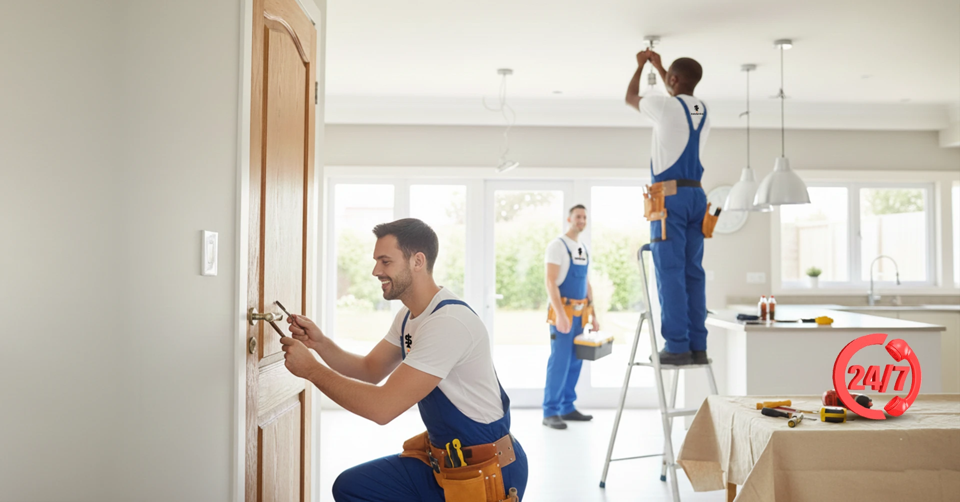 Professional interior handyman performing home repairs in Central Florida